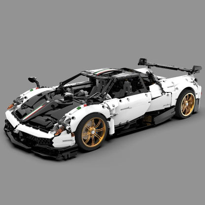 Trilumity Building Block Set: 1: 8 Pagani Huayra White Italy Concept Ultimate Edition (4708-Piece)