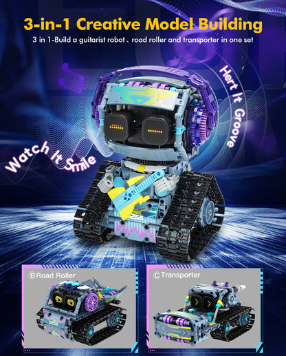 Trilumity STEM Robot, 3 in 1 Remote & App-Controlled Robotic Toys Building Block Set