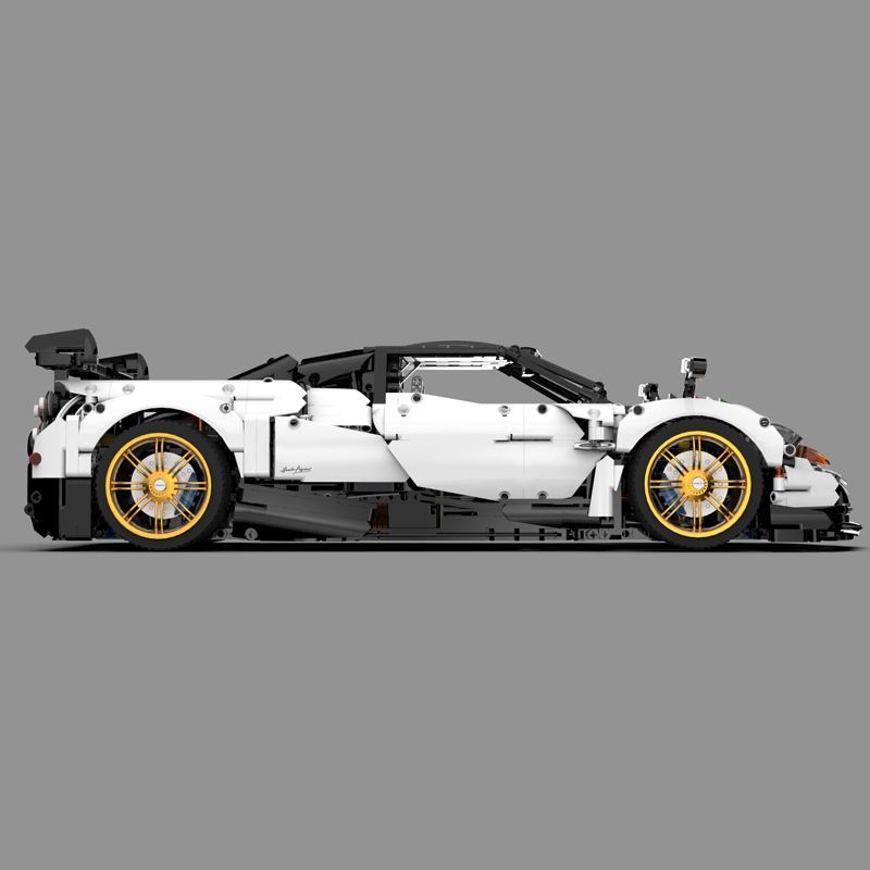 Trilumity Building Block Set: 1: 8 Pagani Huayra White Italy Concept Ultimate Edition (4708-Piece)