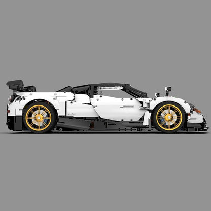 Trilumity Building Block Set: 1: 8 Pagani Huayra White Italy Concept Ultimate Edition (4708-Piece)