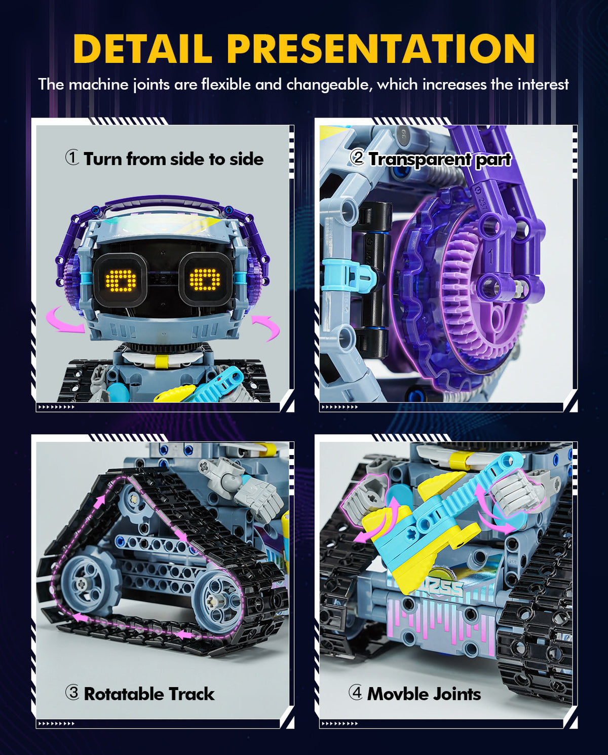 Trilumity STEM Robot, 3 in 1 Remote & App-Controlled Robotic Toys Building Block Set