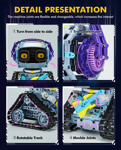 Trilumity STEM Robot, 3 in 1 Remote & App-Controlled Robotic Toys Building Block Set