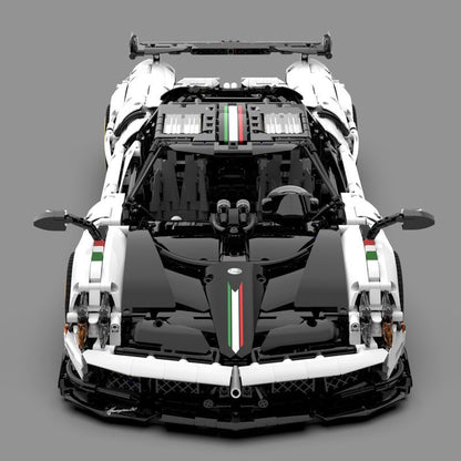 Trilumity Building Block Set: 1: 8 Pagani Huayra White Italy Concept Ultimate Edition (4708-Piece)