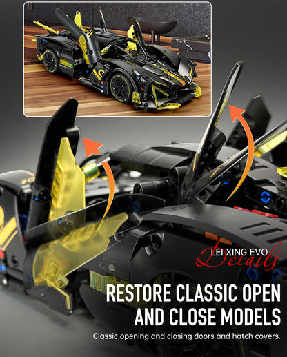 Trilumity Building Block Set: Sports Car Building Sets, Adults Model and Racing Sports Collectable Model, 1:14 Construction Sports Car for Boys Men