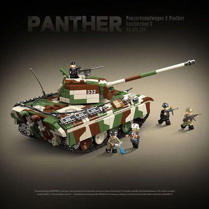 Trilumity Panther Tank G Building Block Set, 2,135-Piece