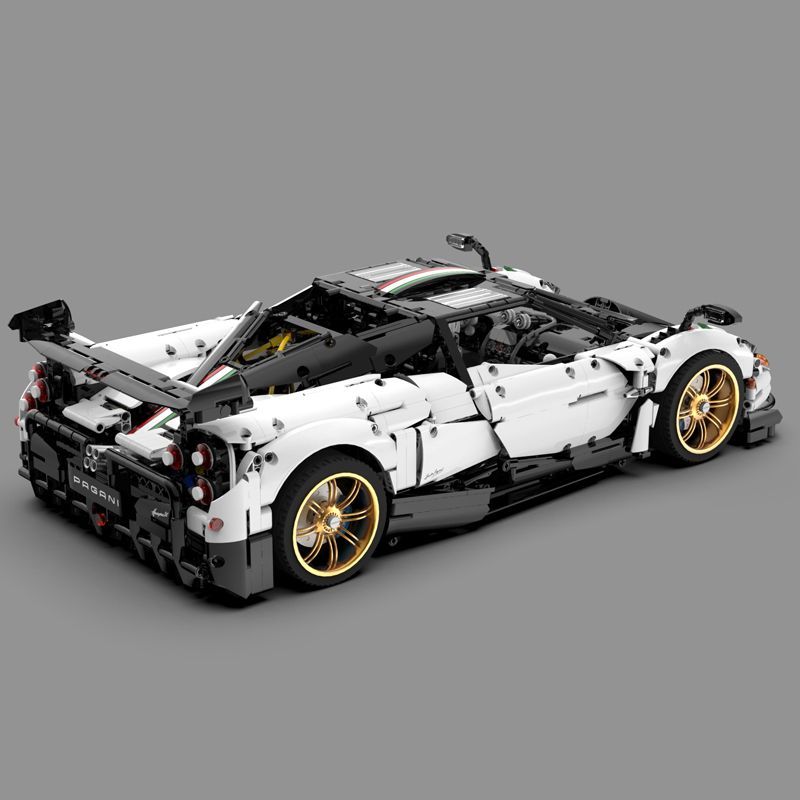 Trilumity Building Block Set: 1: 8 Pagani Huayra White Italy Concept Ultimate Edition (4708-Piece)