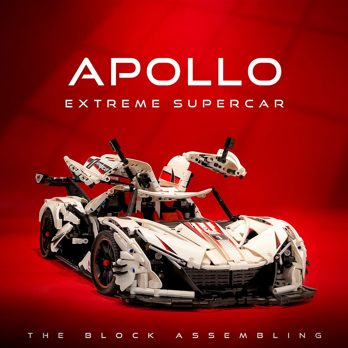 Trilumity Building Block Set: 1: 8 Apollo Ie with Remote Control (4449-Piece)
