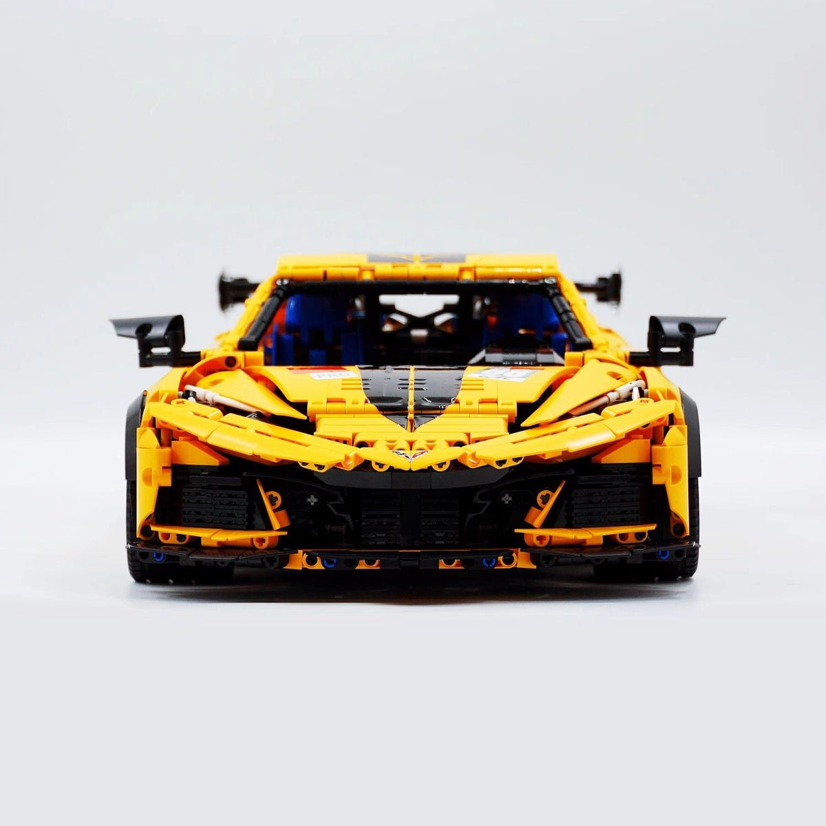 Trilumity Motorized Building Block Set: 1: 8 Corvette C8 Supercar Building Sets with Remote Control, Electric lift tail, Electric Lifting Chassis