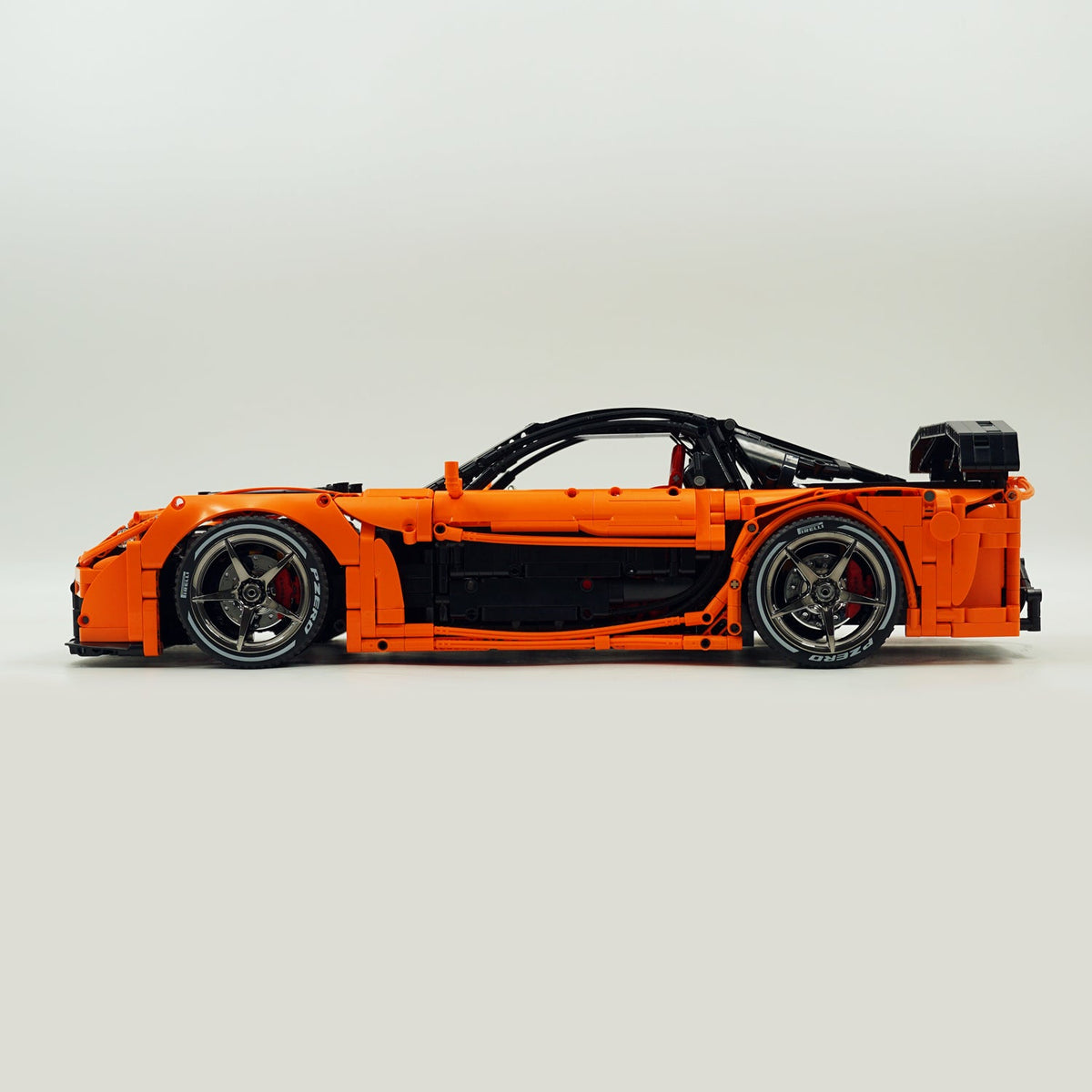 Trilumity Building Block Set: 1: 8 Mazda Rx-7 with Remote Control, Front and Rear Lights, All Printed Exterior Parts Without Stickers (3305-Piece)