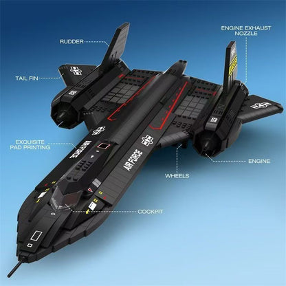Trilumity SR-71 Blackbird Building Block Set, 1,778-Piece