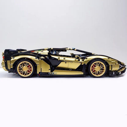 Trilumity Building Block Set: 1: 8 The Ultimate Italian Gold Supercar Custom Edition (3955-Piece)
