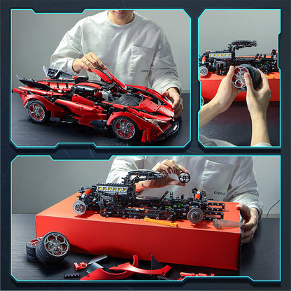 Trilumity Building Block Set: 1: 8 Apollo Evo Red Devil with Remote Control, High Detail Restoration (3669-Piece)