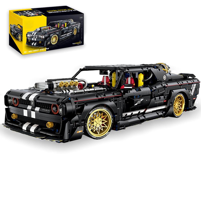 Trilumity Motorized Building Block Set: 1: 8 Dodge Challenger with Remote Control (3751-Piece)