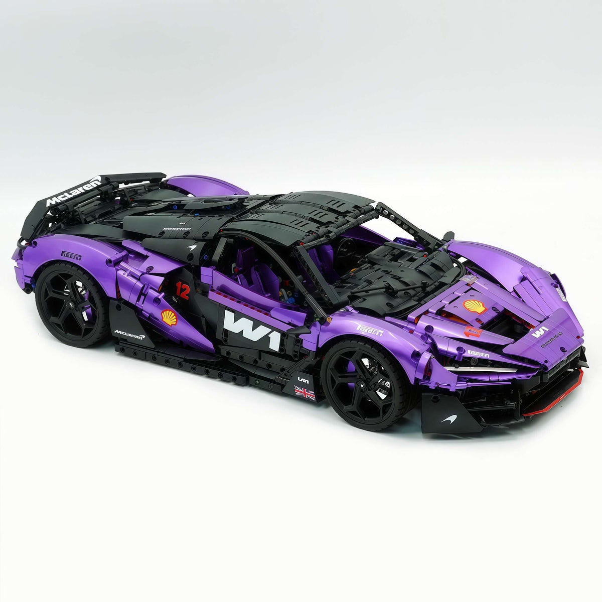Trilumity Motorized Building Block Set: 1:8 The Ultimate British Woking Hypercar | Pearlescent Purple Custom Edition | Shipped in Original Gift Box