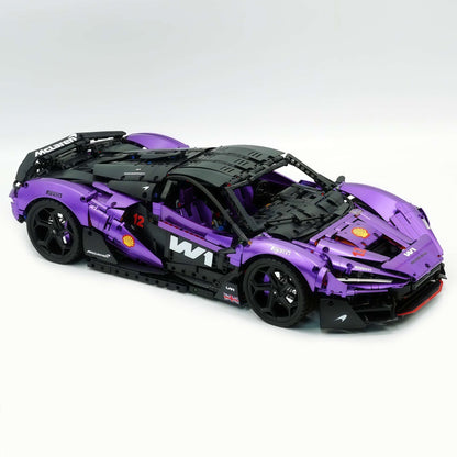 Trilumity Motorized Building Block Set: 1:8 The Ultimate British Woking Hypercar | Pearlescent Purple Custom Edition | Shipped in Original Gift Box