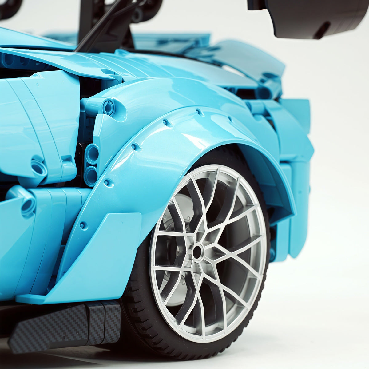 Trilumity Building Block Set: 1:8 Italian Bull | Full-Function RC Sant'Agata Supercar | Uv Sky Blue Custom Edition (3601-Piece)