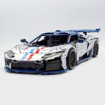 Trilumity Building Block Set: 1:8 The Ultimate 2025 Hybrid Hypercar | Remote Controlled V6 Prancing Horse Hypercar | Silver Limited Edition