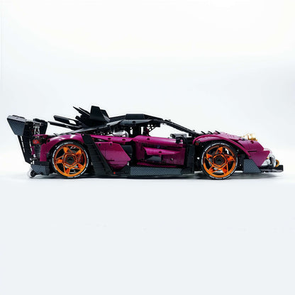 Trilumity Motorized Building Block Set: The Ultimate Turbocharged Italian Bull Jota V12 Hypercar (3950-Piece)