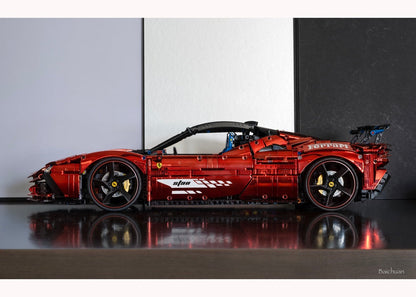 Trilumity Motorized Building Block Set: 1:8 Xx Track Hybrid Red Plating Limited Color, The Ultimate Supercar, More Than 12 Features