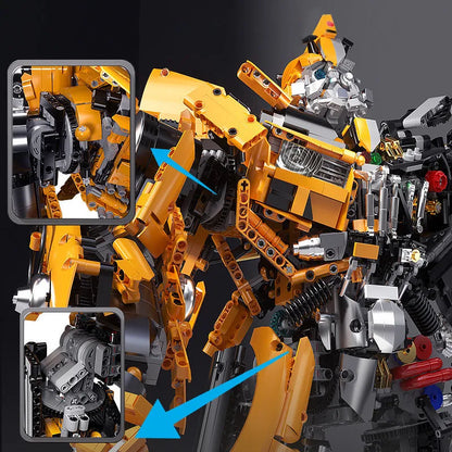 MOC Building Block Set: Mech MOC Metamorphic Bumblebee Robot, Model V5014
