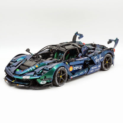 Trilumity Motorized Building Block Set: 1:8 The Ultimate Italian Hybrid Hypercar Evo | Chameleon Metallic Paint Italian Flagship (4058+-Piece)