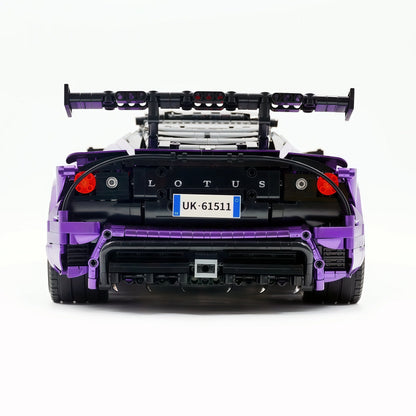 Trilumity Building Block Set: 1:8 Lotus Exige Cup 430 | Rare Amethyst Color Enamel Paint | Officially Licensed Edition (3730-Piece)