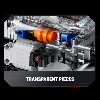Trilumity Building Block Set: Motorised Harley Motorcycle V2 Engine(867Piece)
