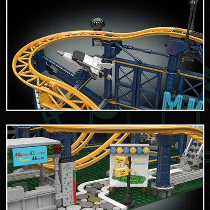 Mould King Building Block Set: Motorized Fairground Roller Coaster, Model K 11012