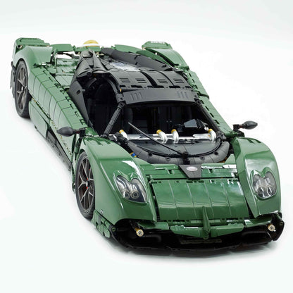 Trilumity Building Block Set: 1:8 Pagani Utopia Custom Avocado Green Paint – The Ultimate V12 Italian Hypercar (4688-Piece)