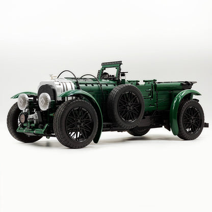 Trilumity Motorized Building Block Set: 1:8 Bentley Blower Junior | Vintage Aesthetic City Car Set (3918+-Piece)