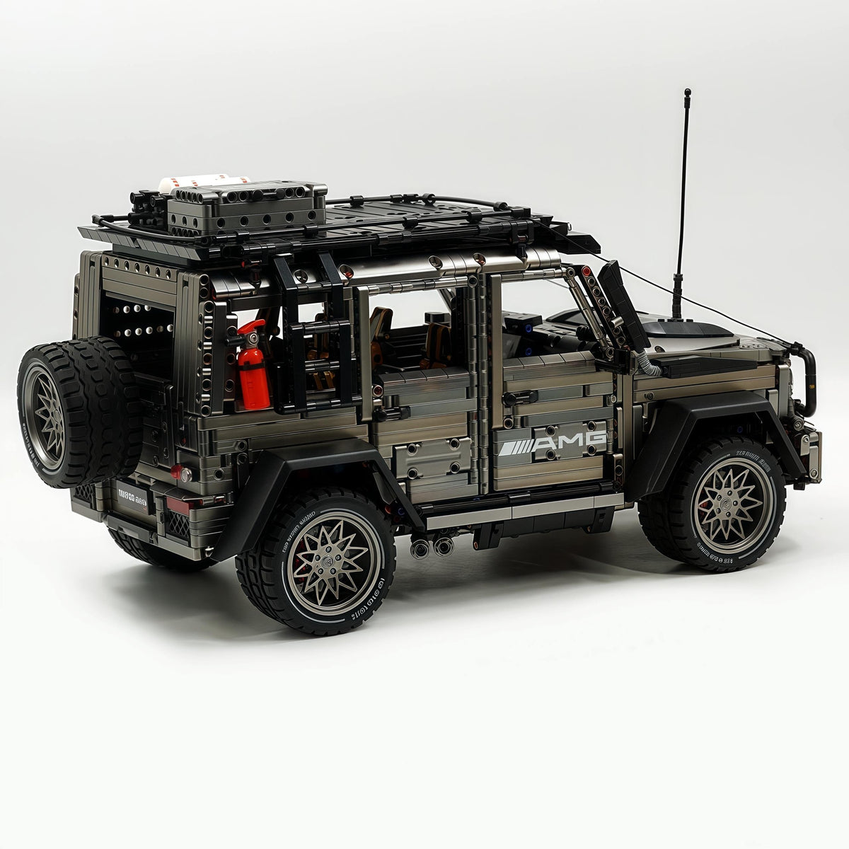 Trilumity Motorized Building Block Set: 1: 8 Mercedes Benz G 500, Ultimate Maneuver Control Off-Road | Electroplating Gun Gray Custom