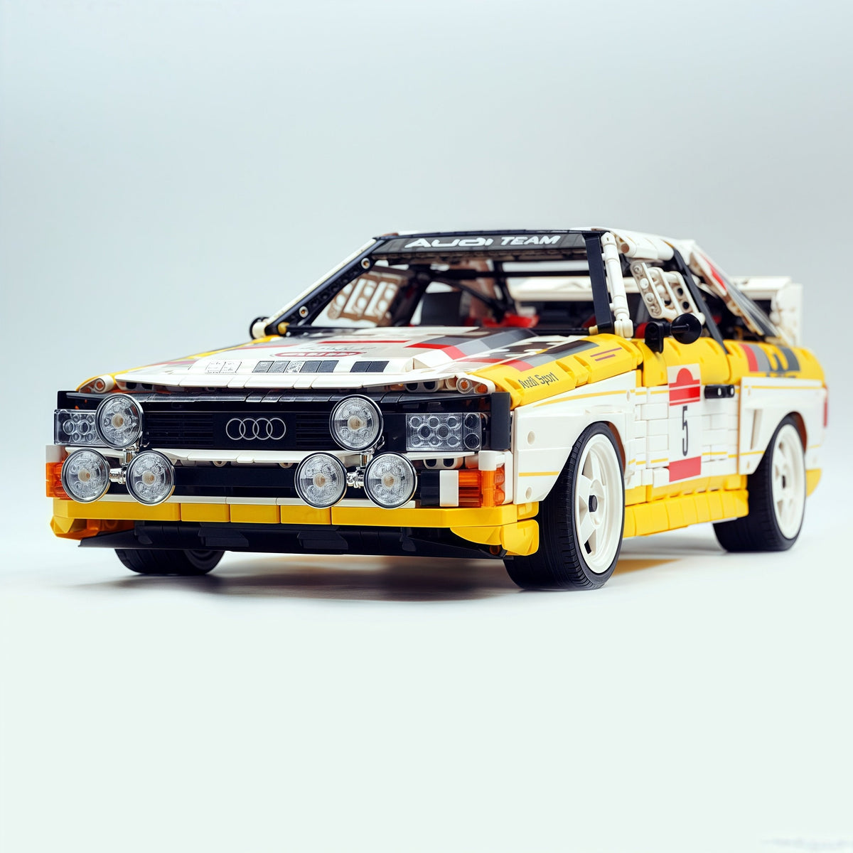 Trilumity Building Block Set: 1: 8 Audi Rally Quattro S1 Group B 1984, Genuine Authorization (3887+Piece)