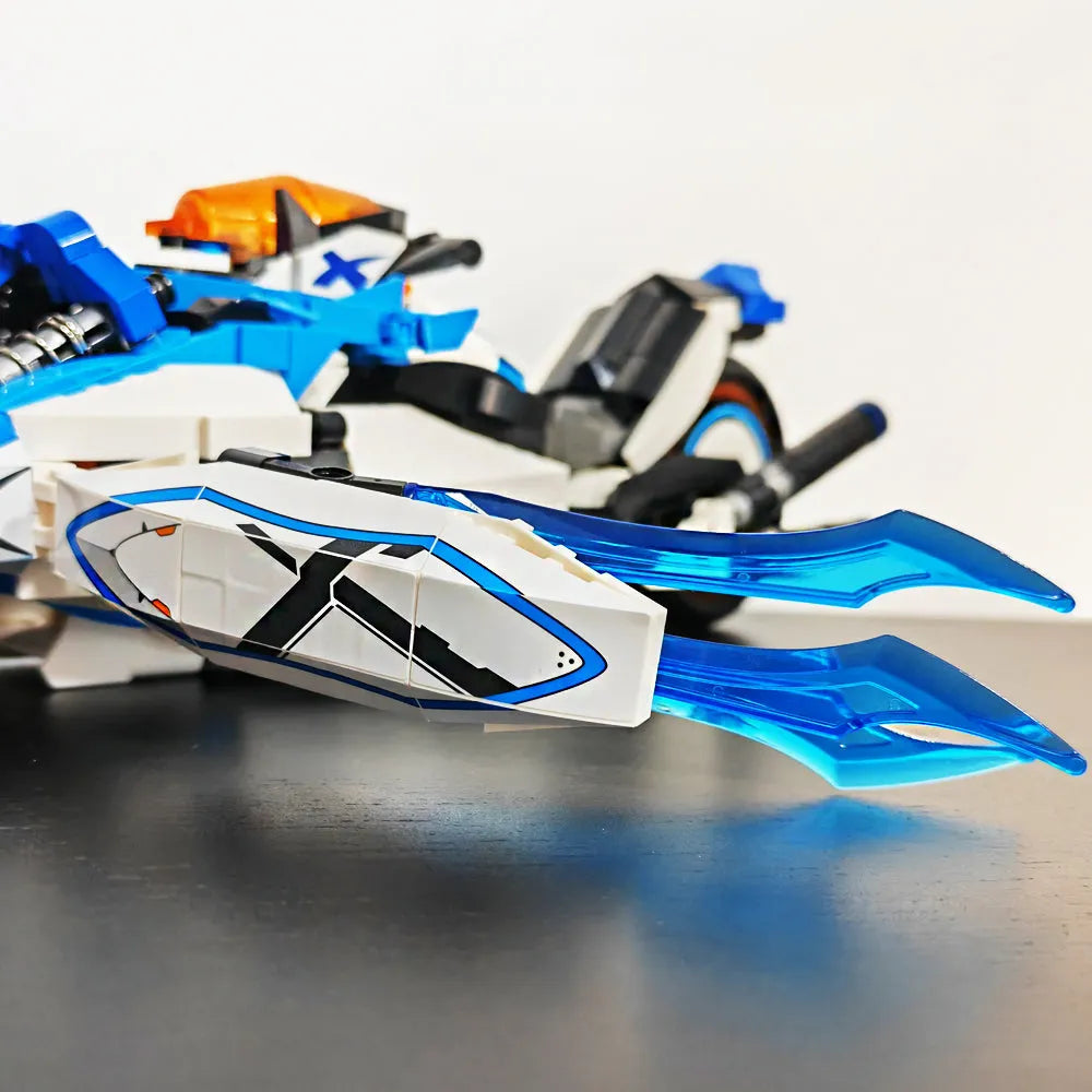 JieStar MOC Building Block Set: CYBERANGEL Concept Motorcycle, Model 58013