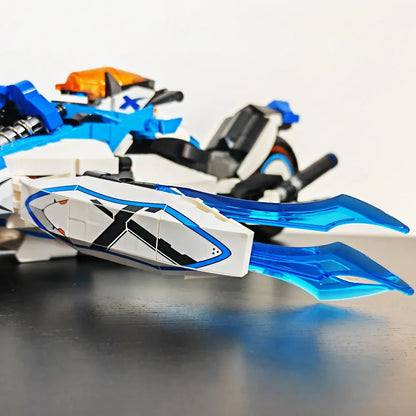JieStar MOC Building Block Set: CYBERANGEL Concept Motorcycle, Model 58013