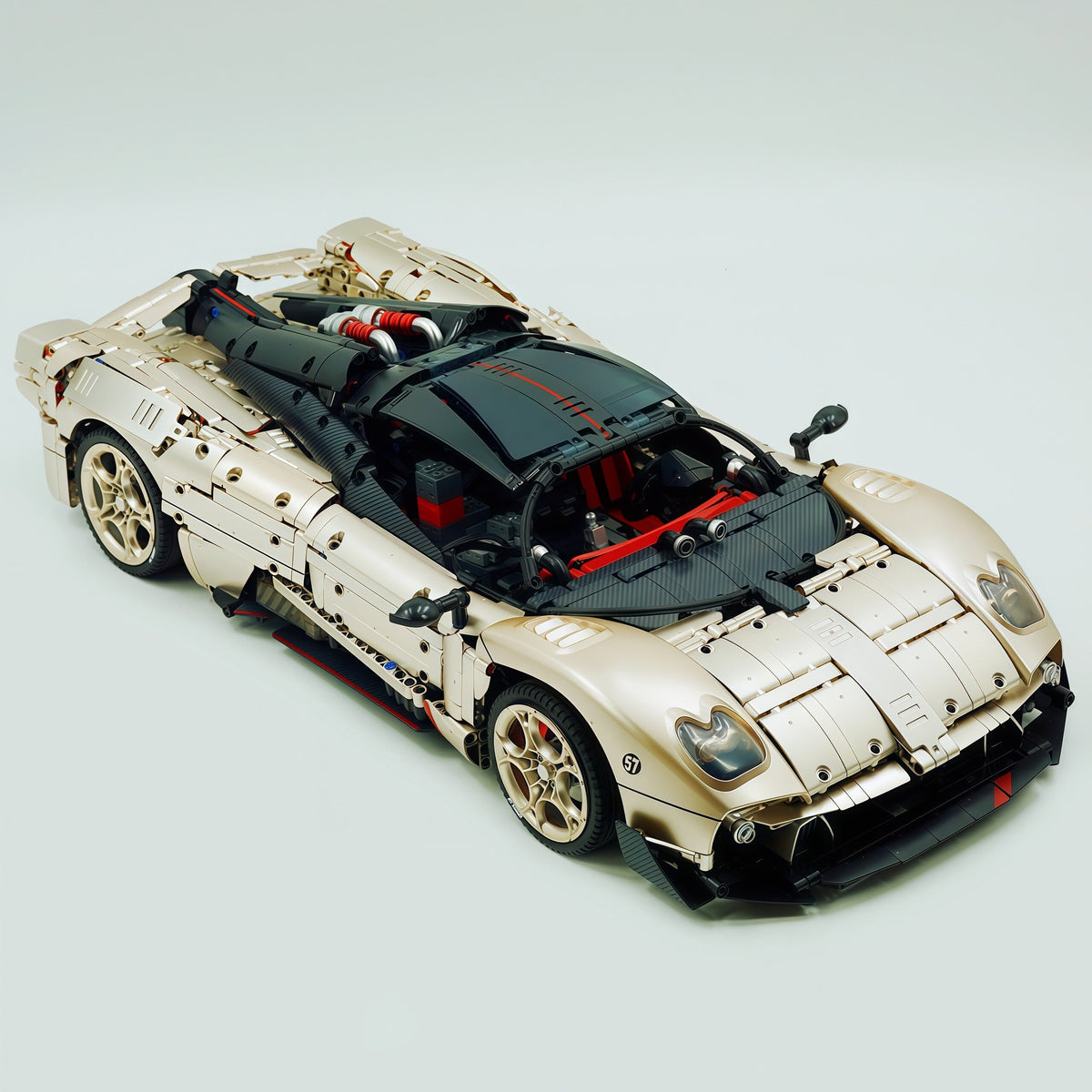 Trilumity Building Block Set: 1:8 The Ultimate Pagani Utopia Supercar | Limited Edition Champagne Gold V12 Italian Exotic (3314Piece)