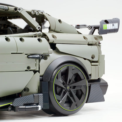 Trilumity Motorized Building Block Set: 1:8 The Ultimate Italian Super Suv | Remote Controlled | Grey Plating Limited Edition- 3223Piece