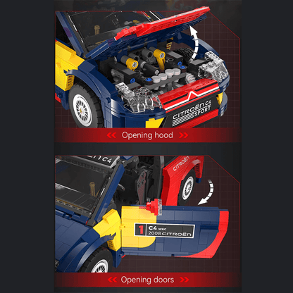 Trilumity Motorized Building Block Set: Remote Controlled 2008 Citroën C4 Wrc (1550+-Piece)