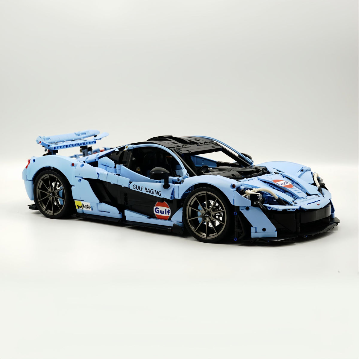 Trilumity Building Block Set: 1: 8 The Ultimate British Hybrid Hypercar | Gulf Blue Custom Edition(3893-Piece)