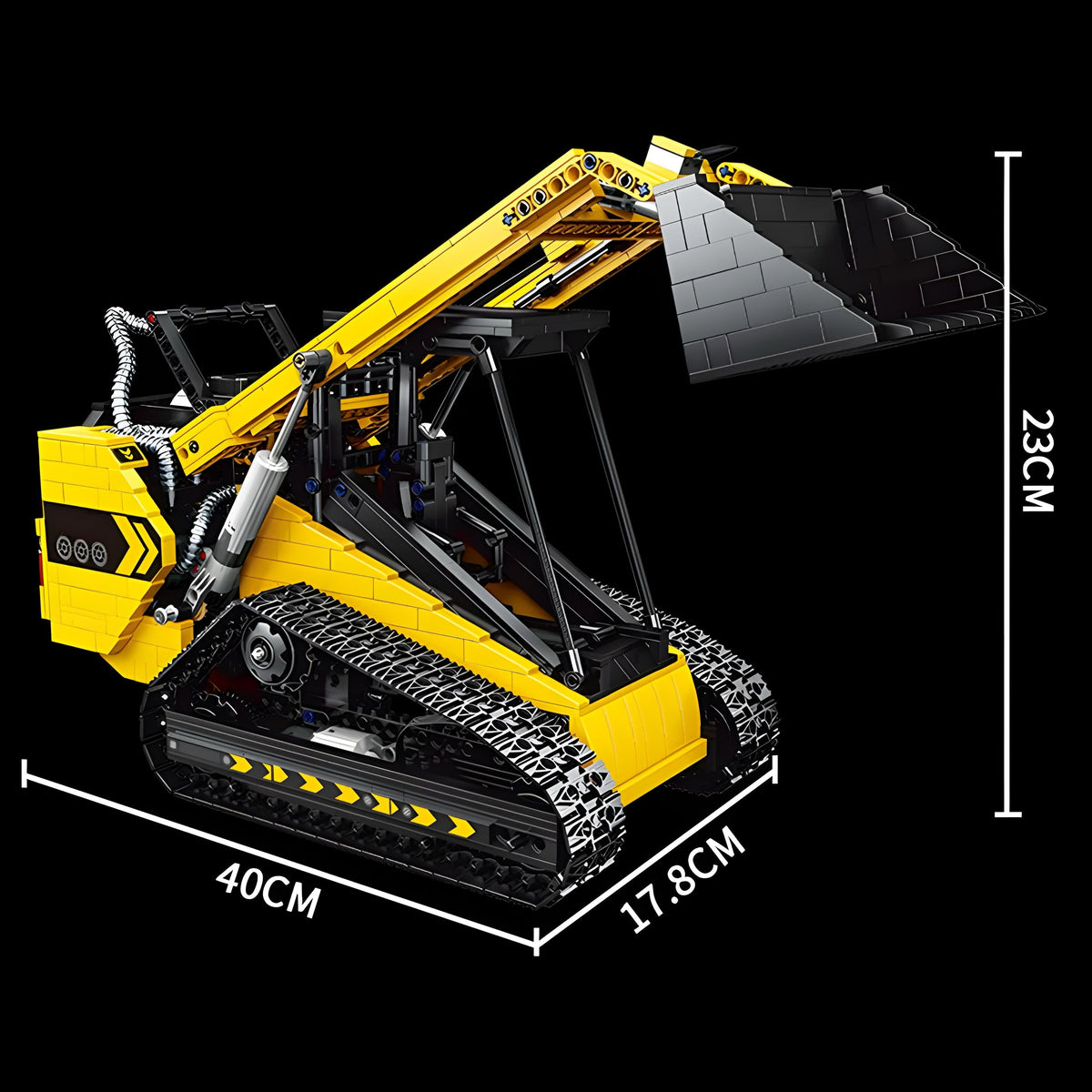 Trilumity Compact Track Loader Building Block Set, Remote Control, 1,800-Piece
