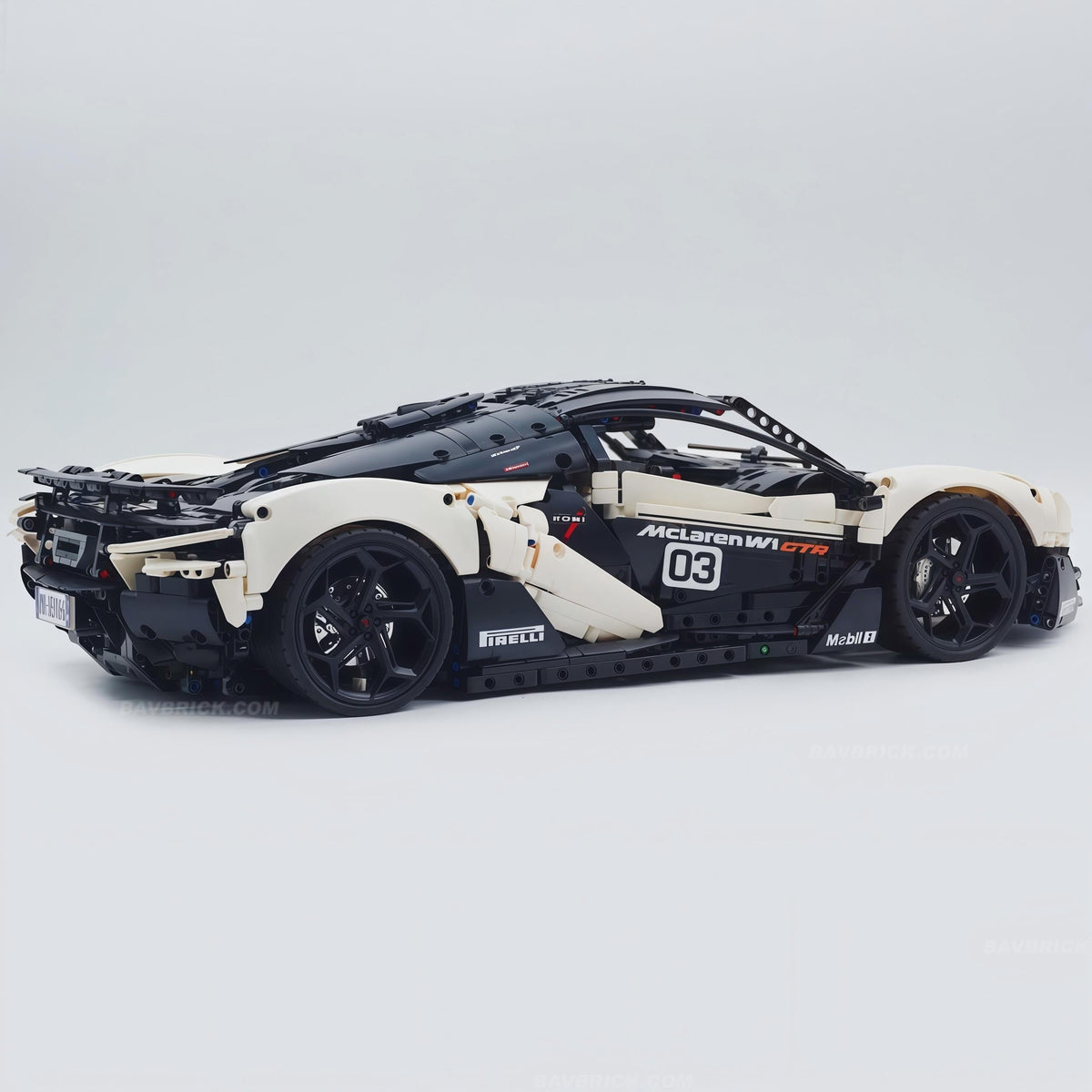 Trilumity Motorized Building Block Set: 1:8 The Ultimate British Woking Hypercar | White Custom Edition | Shipped in Original Gift Box (4200+-Piece)