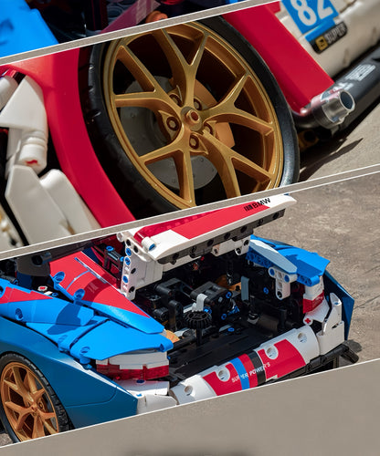 Trilumity Building Block Set: 1: 8 BMW M4 GT3 Building Set, Fully Detailed Simulation, The Ultimate Collectible (4556Piece)