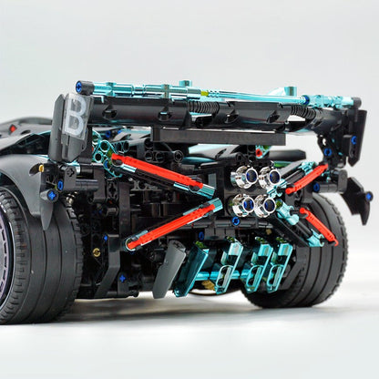 Trilumity Bugatti Bolide W16, Electroplating Lake Blue Customized Version Building Block Set, 1:8 Scale, Remote Control, 3,588-Piece