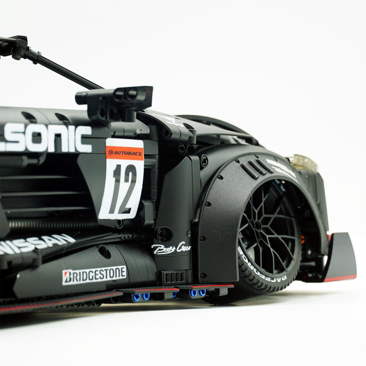 Trilumity Motorized Building Block Set: 1:8 Nissan GTR R35 Widebody Black Warrior Custom Edition | Black Beast | 3939+-Piece