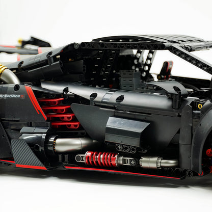 Trilumity Motorized Building Block Set: 1:8 Lamborghini Veneno Limited Edition Obsidian V12 Supercar | 64cm | Remote Controlled | 3809-Piece