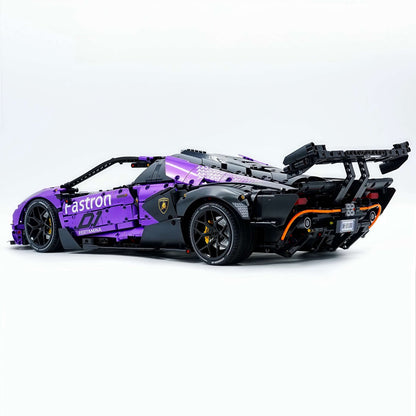 Trilumity Building Block Set: 1: 8 The Ultimate Italian Track-Only V12 Hypercar, Amethyst Limited Edition (4100+Piece)
