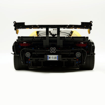 Trilumity Building Block Set: 1: 8 The Ultimate Italian Track-Only V12 Hypercar, Vibrant Yellow Limited Edition (4100+Piece)