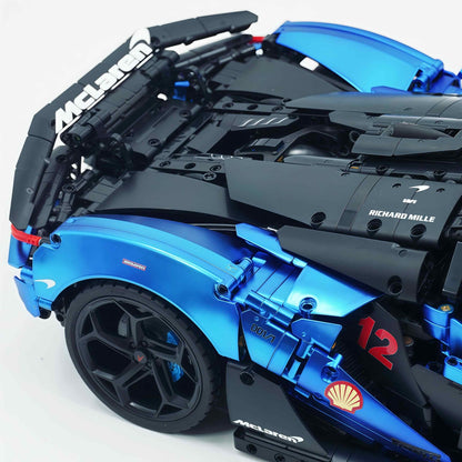 Trilumity Motorized Building Block Set: 1:8 The Ultimate British Woking Hypercar | Electric Sapphire Blue Custom Edition | Shipped in Original Gift