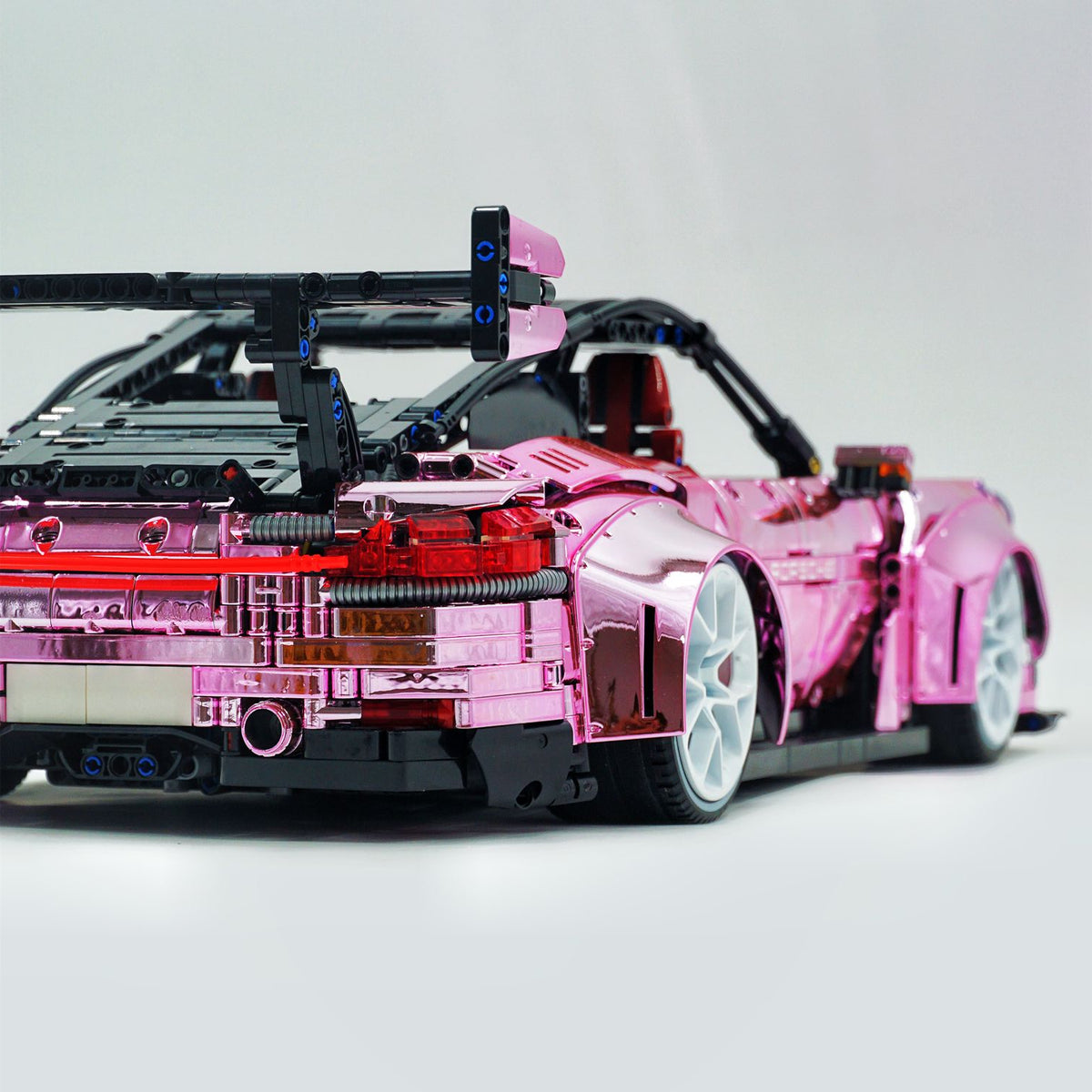 Trilumity Motorized Building Block Set: 1: 8 Porsche Gt2 RS, Limited Mirror Electroplated Edition (3389-Piece)