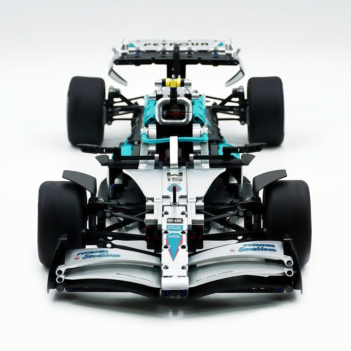 Trilumity Building Block Set: 1:8 Mercedes-Benz Abu Dhabi W15 F1 Racing Car (1936-Piece)