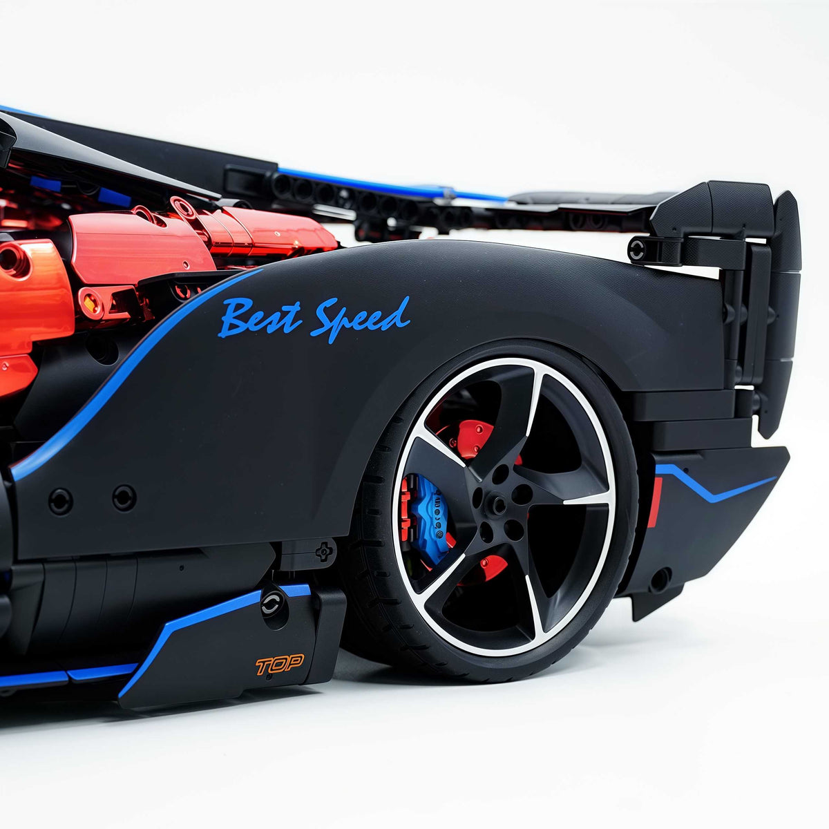 Trilumity Motorized Building Block Set: 1: 8 Woking Hypercar Track Focus, Aerodynamic Brilliance, Mirror Customized Edition (3862-Piece)